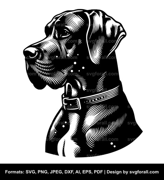 Great Dane Dog Vector SVG