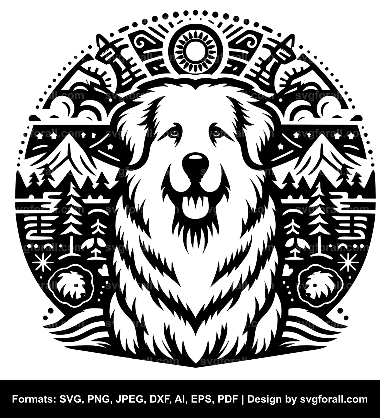 Great Pyrenees Dog SVG