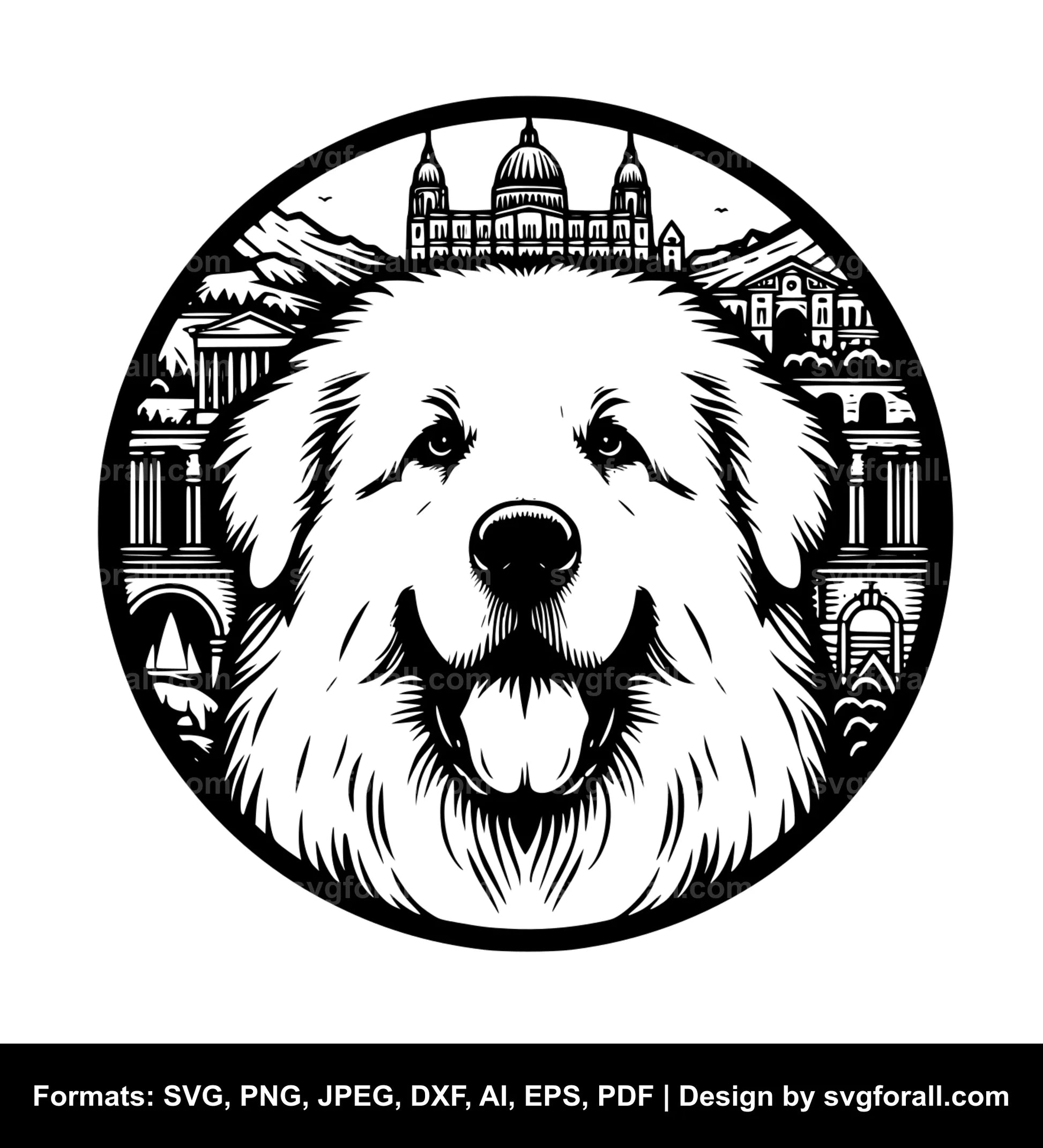 Great Pyrenees Dog SVG Vector