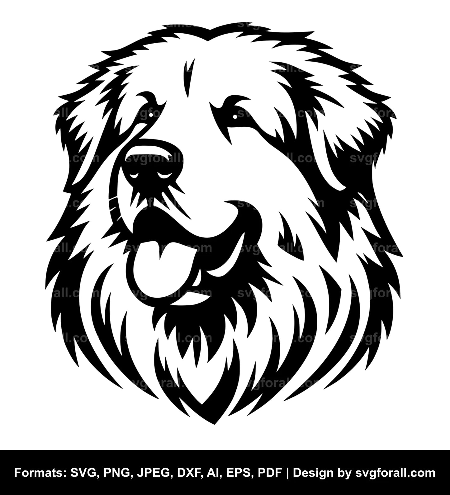 Great Pyrenees Dog Vector SVG