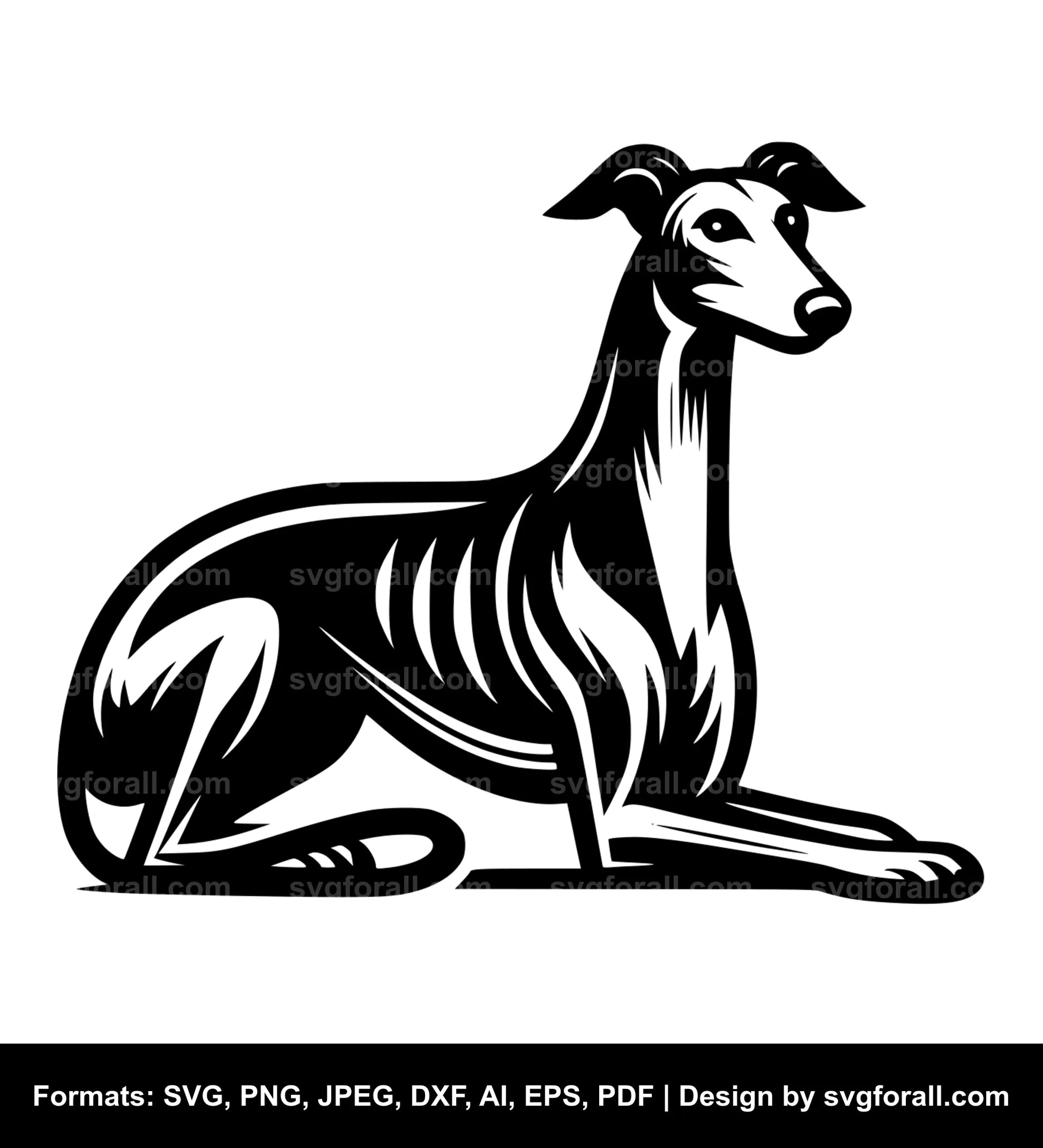 Greyhound Dog SVG Design