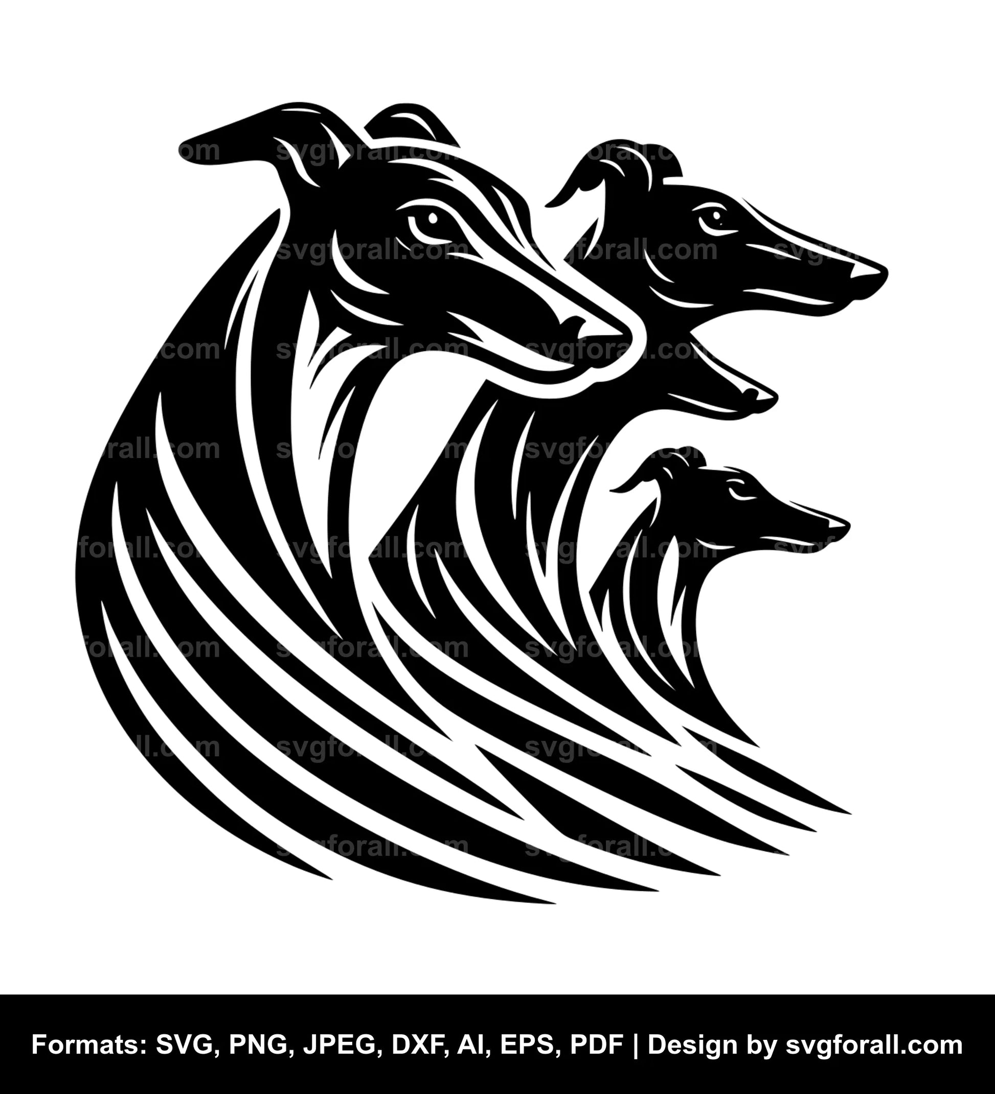 Greyhound Dog SVG PNG