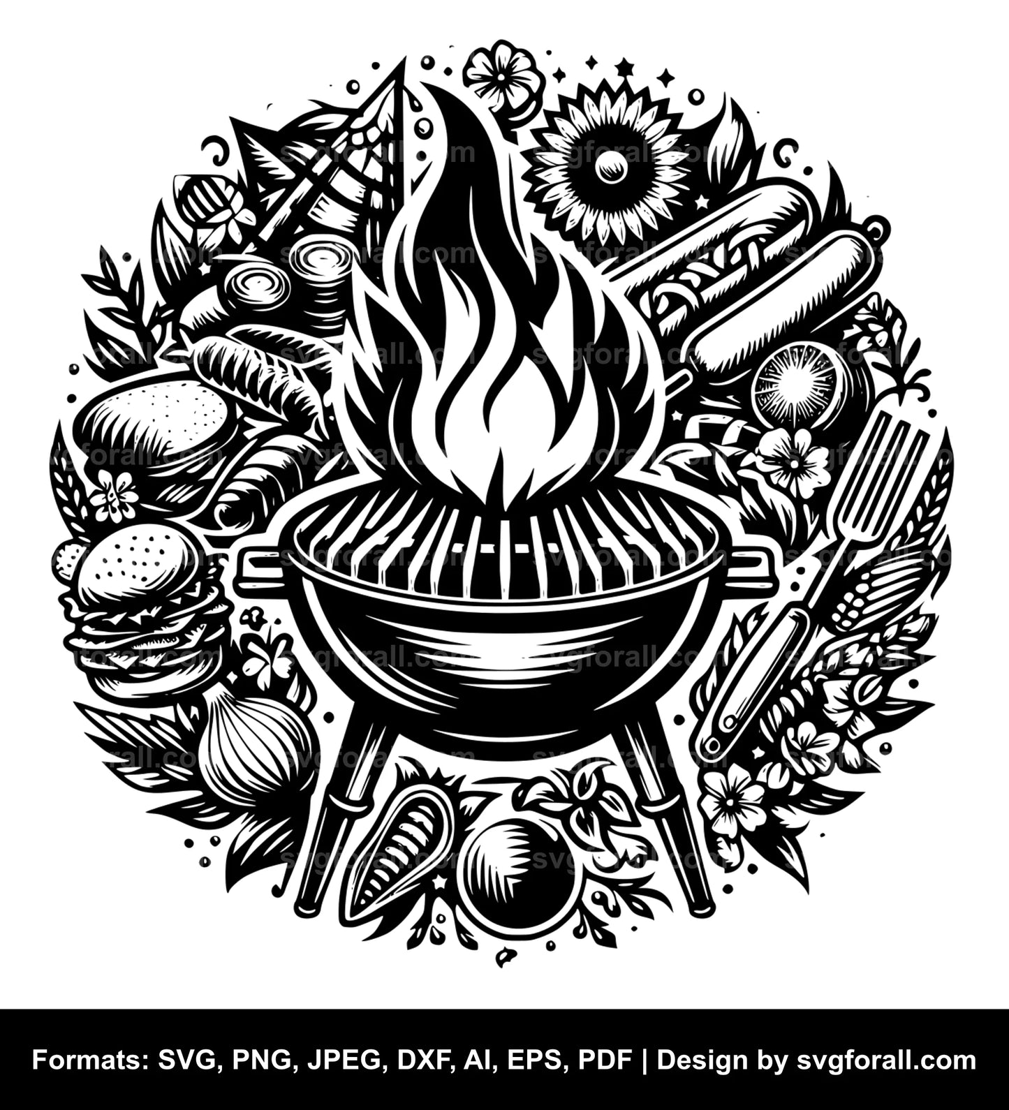 Grilling SVG Vector