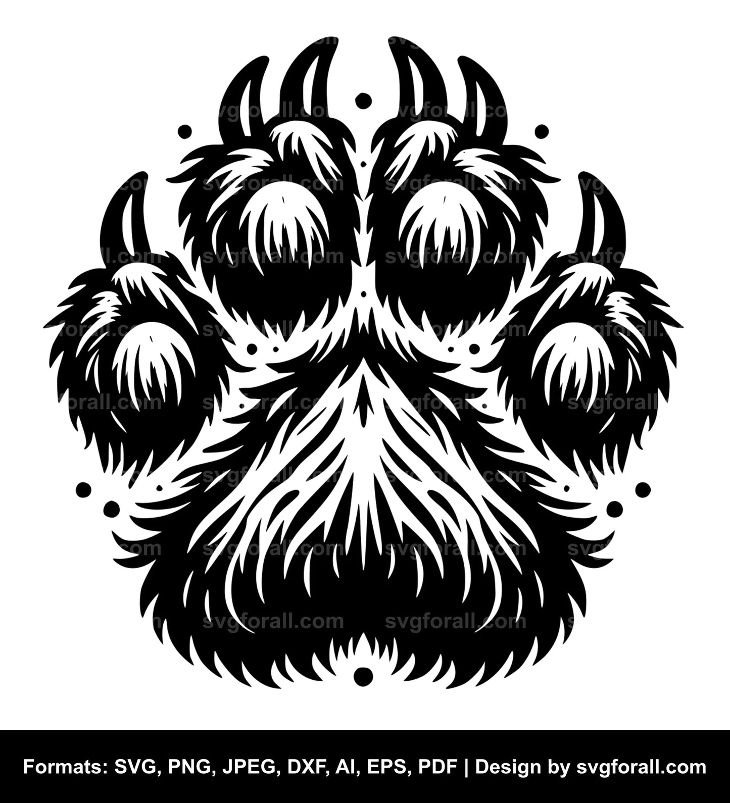 Grizzly Bear Paw SVG