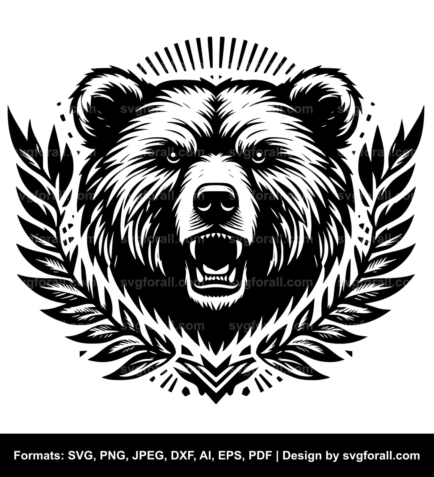 Grizzly Face Cricut SVG