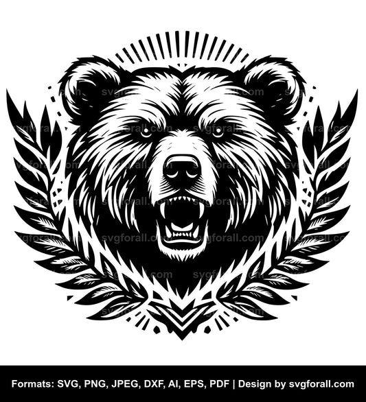 Grizzly Face Cricut SVG