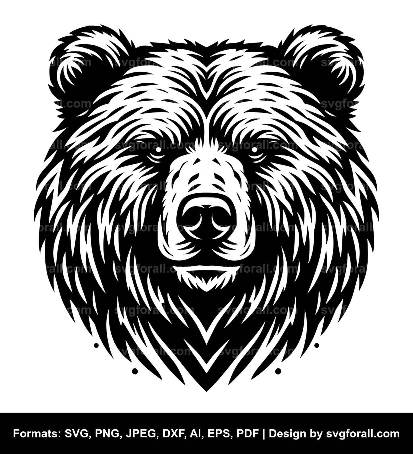 Grizzly Face SVG