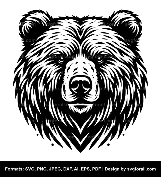 Grizzly Face SVG