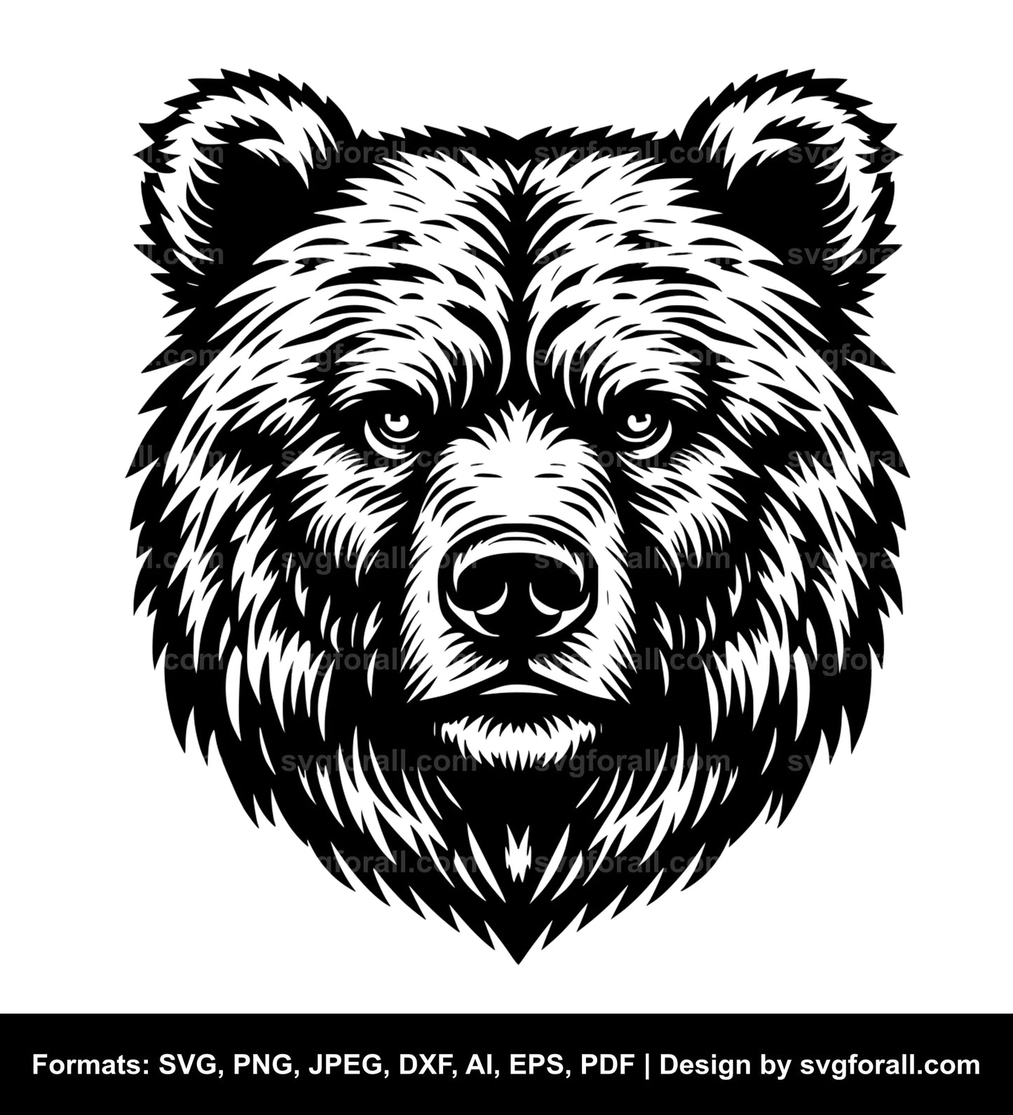 Grizzly Face Vector SVG