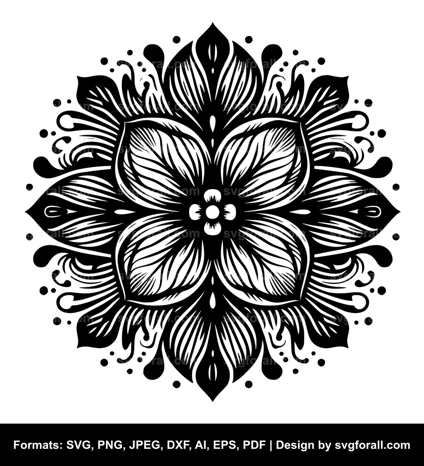 Groovy Flower SVG Clipart