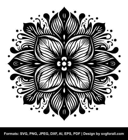 Groovy Flower SVG Clipart