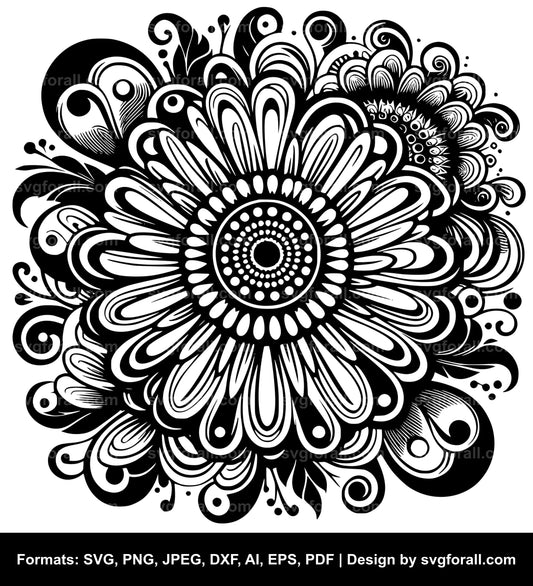 Groovy Flower SVG Design