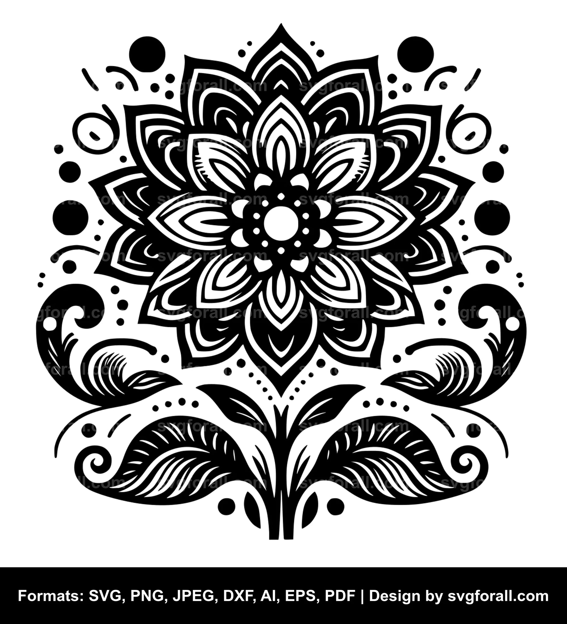 Groovy Flower SVG Vector