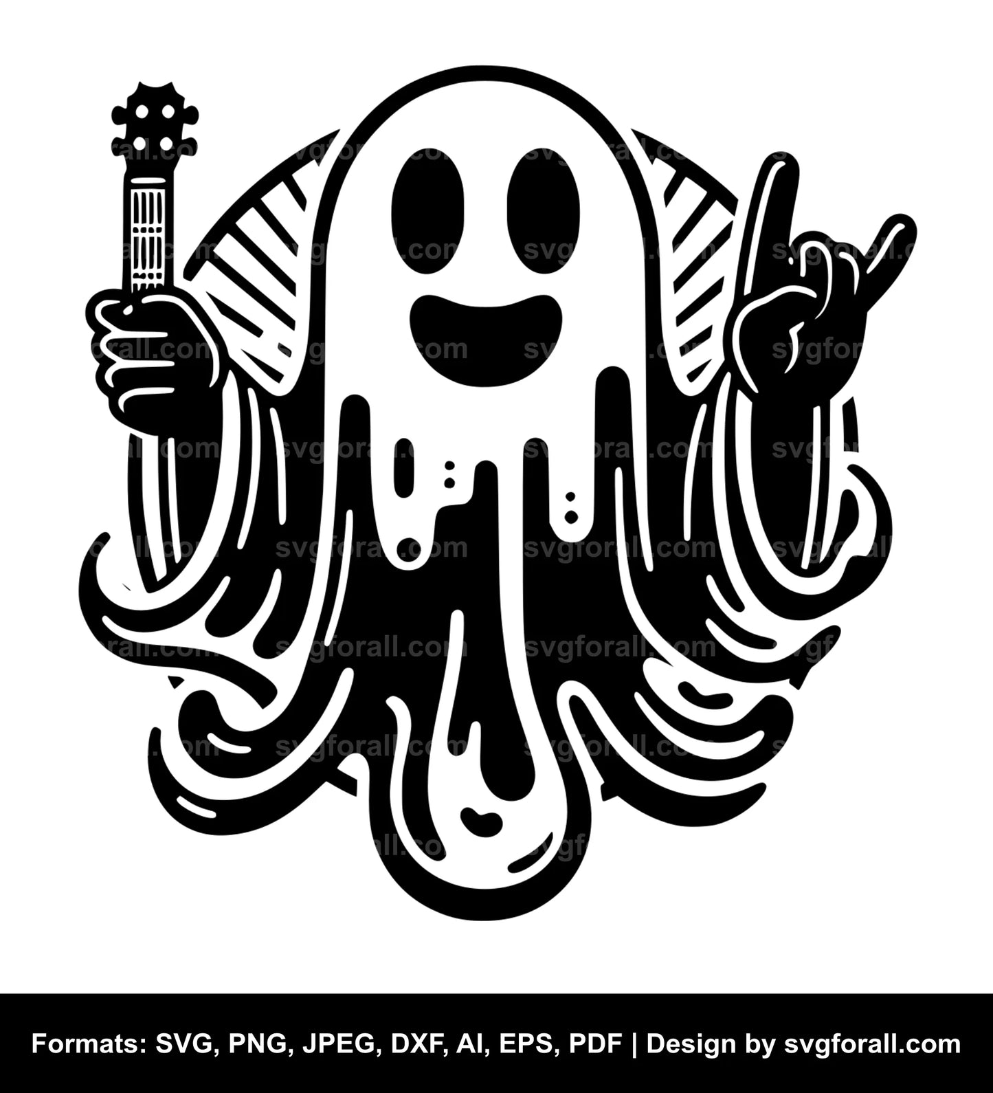 Groovy Ghost Clipart SVG