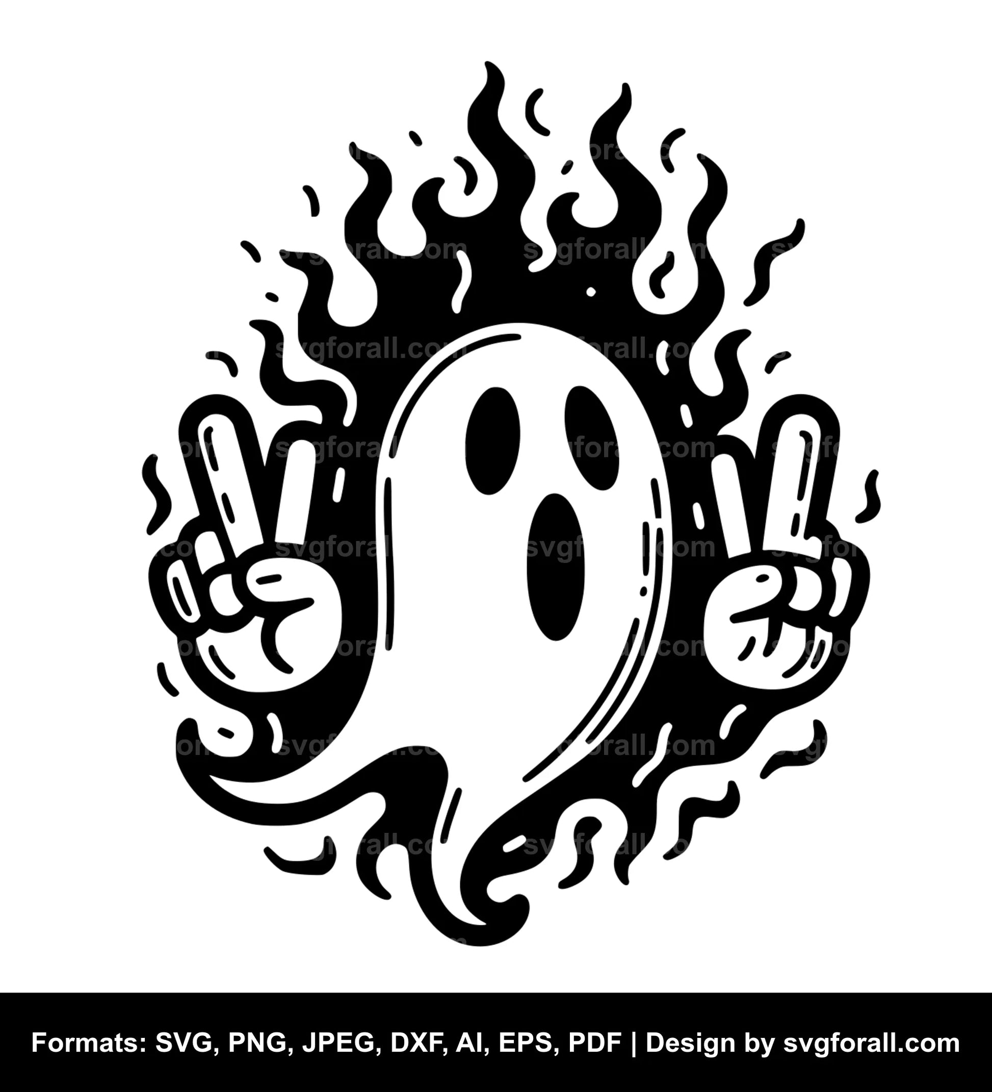 Groovy Ghost Cricut SVG