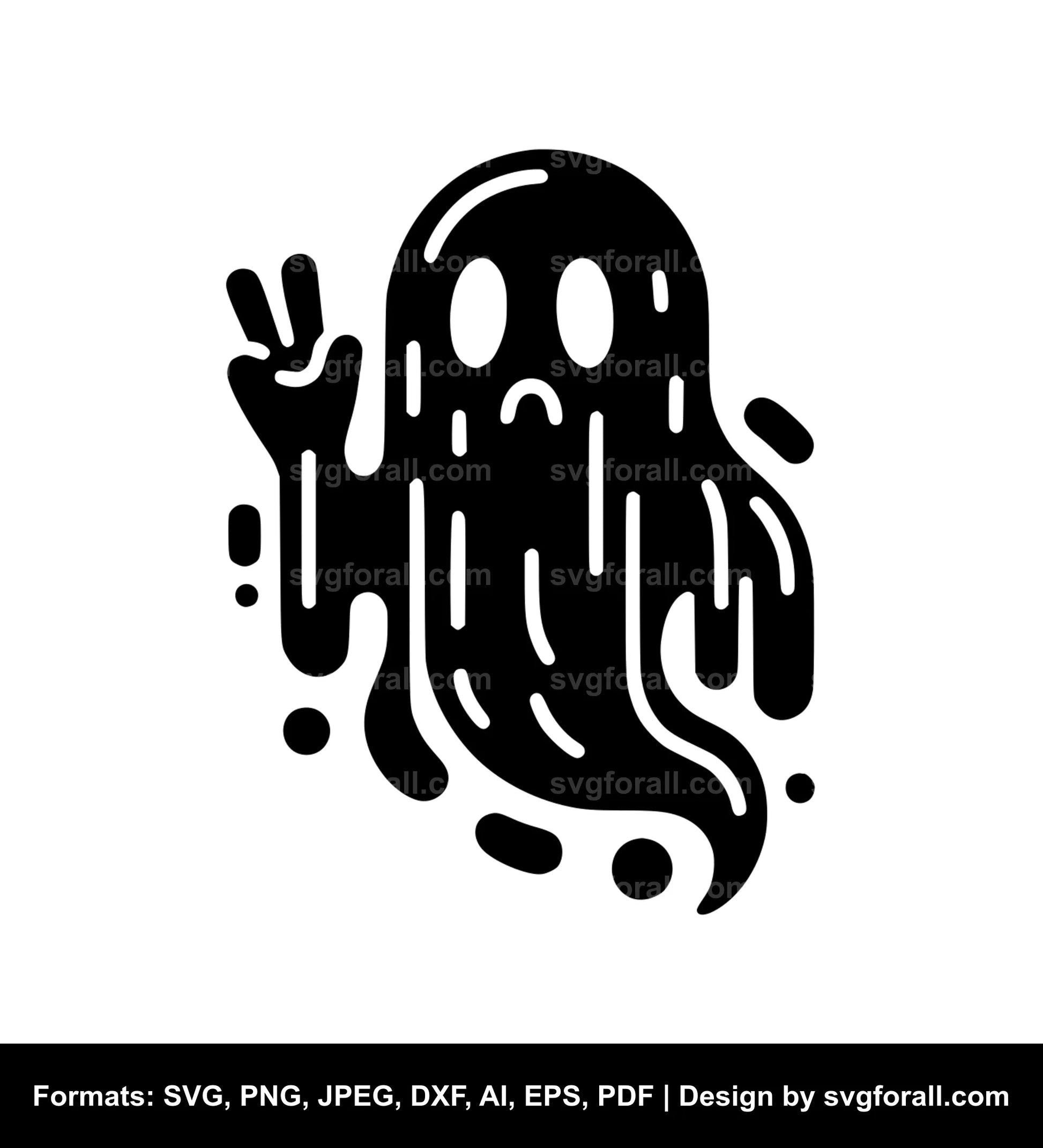 Groovy Ghost SVG Design