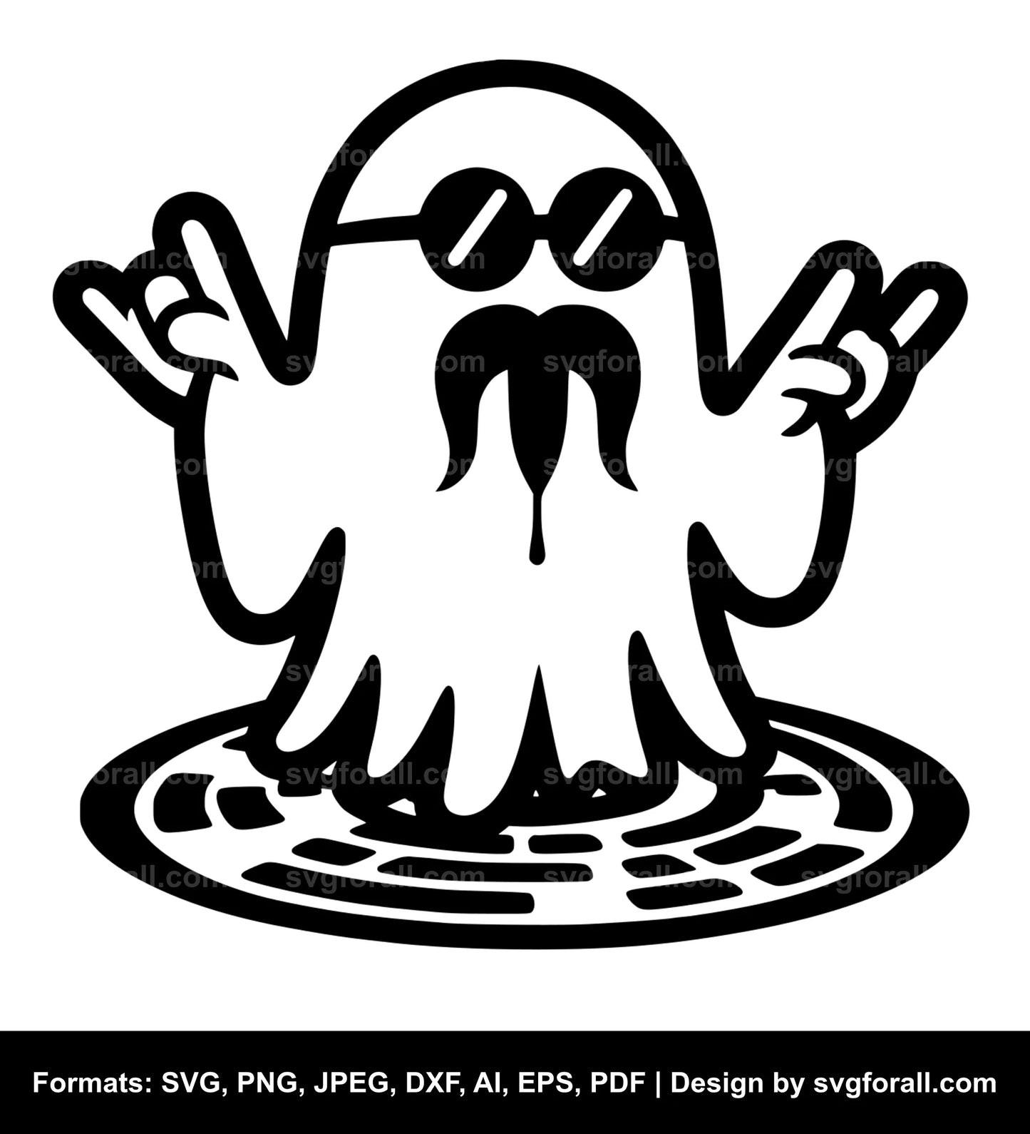 Groovy Ghost SVG Download