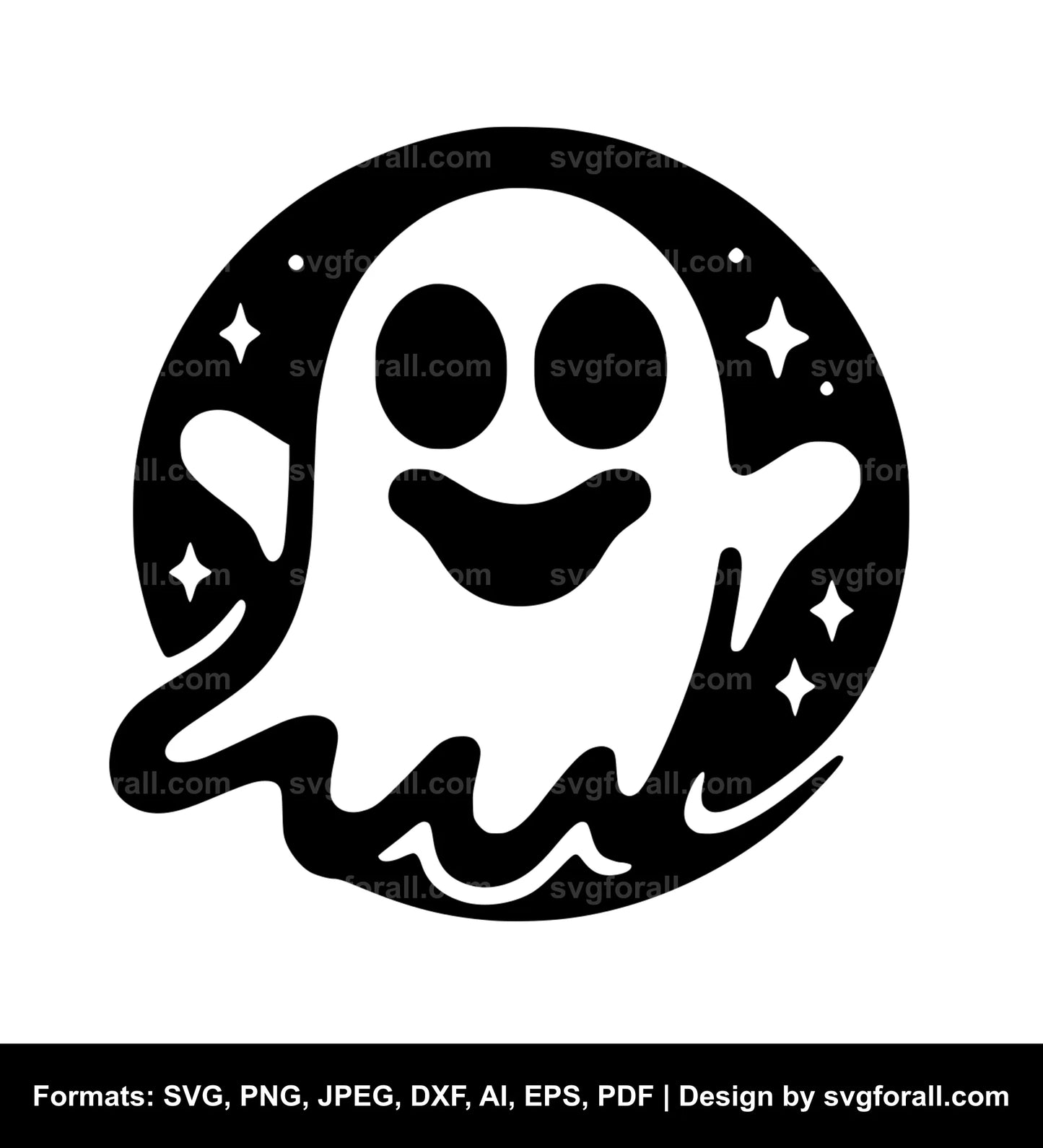 Groovy Ghost SVG File