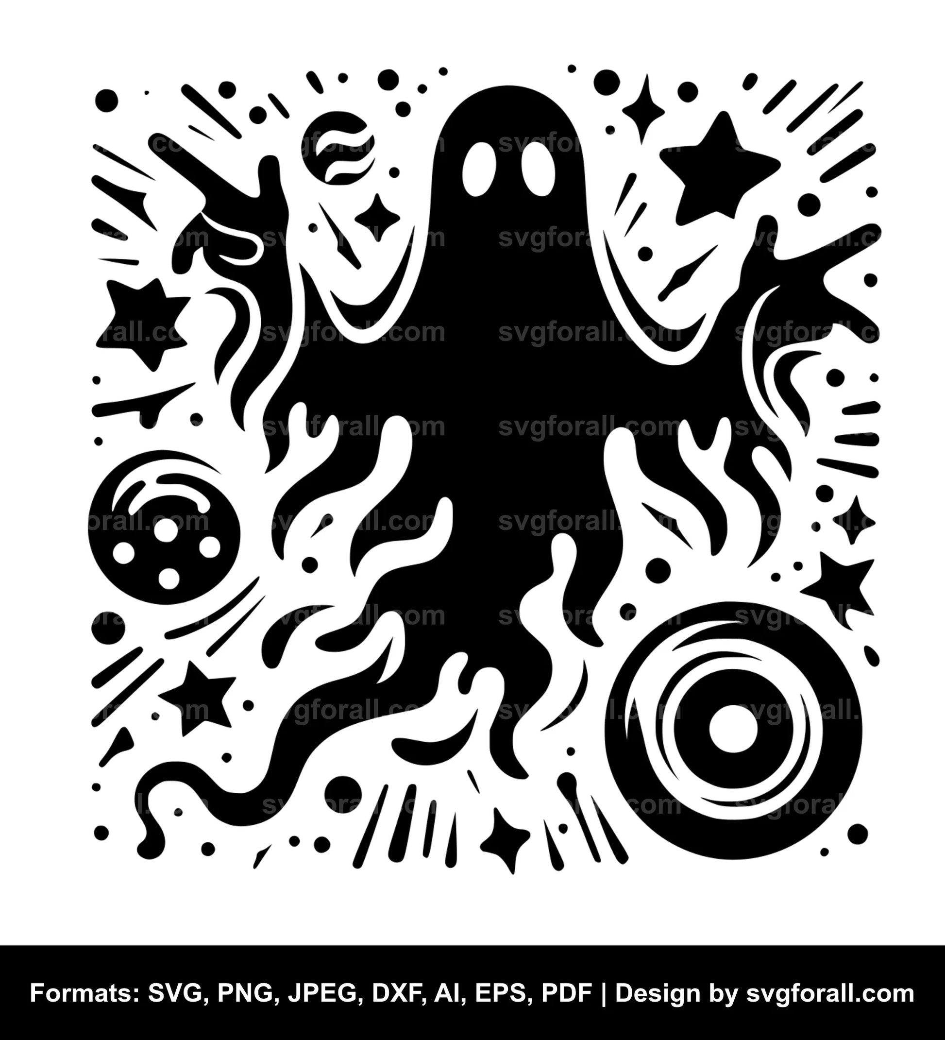 Groovy Ghost Vector SVG