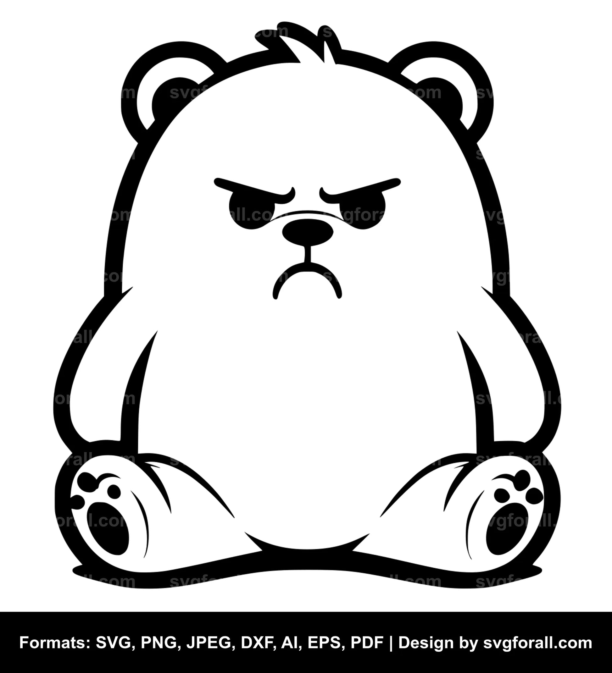 Grumpy Bear SVG Vector