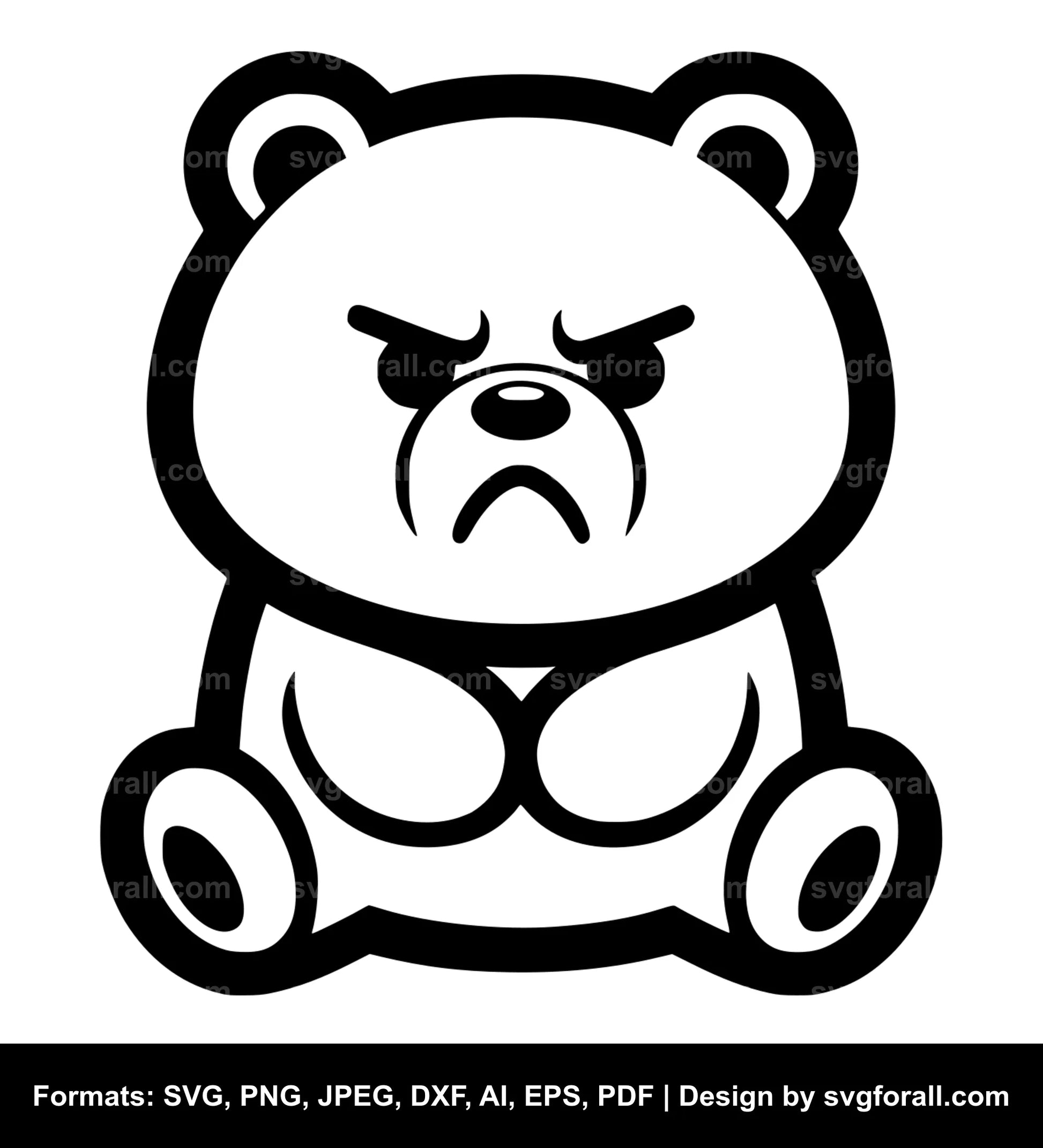 Grumpy Bear Vector SVG