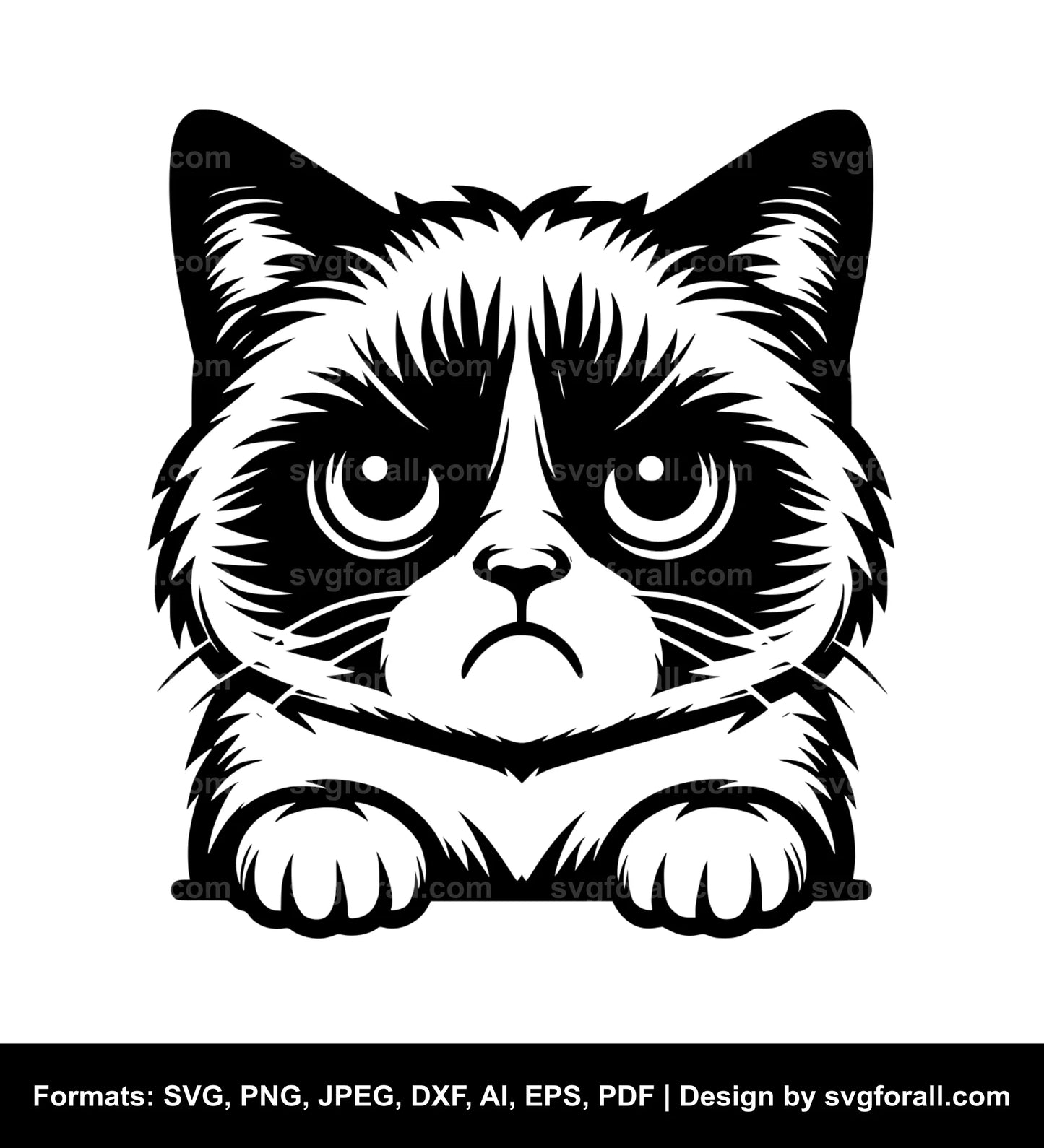 Grumpy Cat Vector SVG