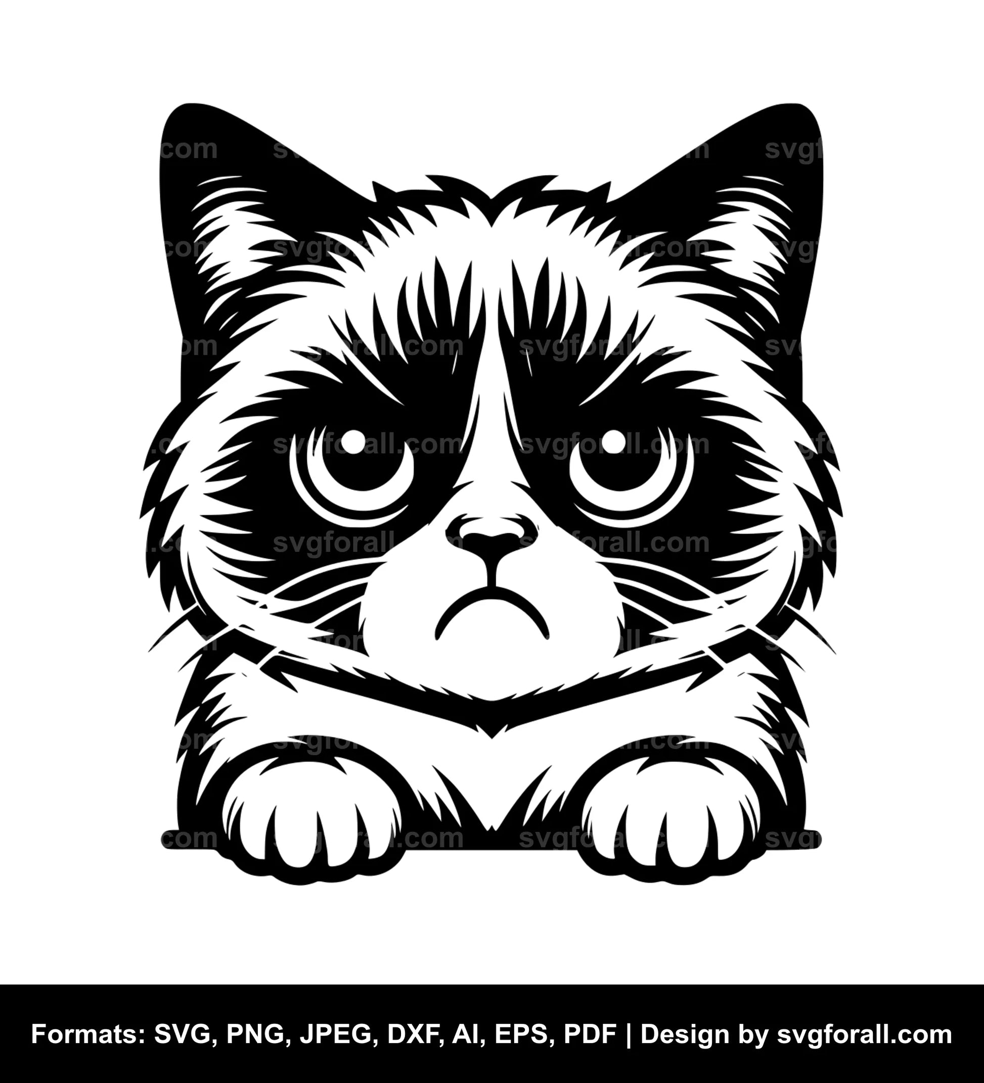 Grumpy Cat Vector SVG