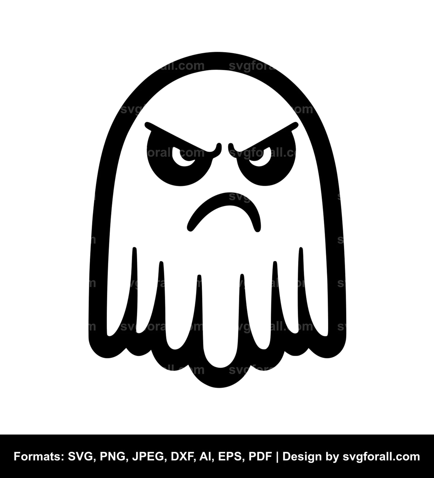 Grumpy Ghost SVG