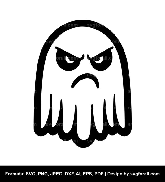 Grumpy Ghost SVG