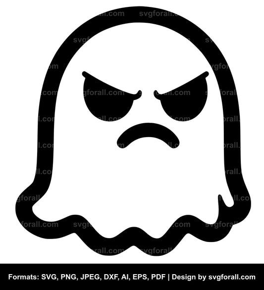 Grumpy Ghost SVG PNG