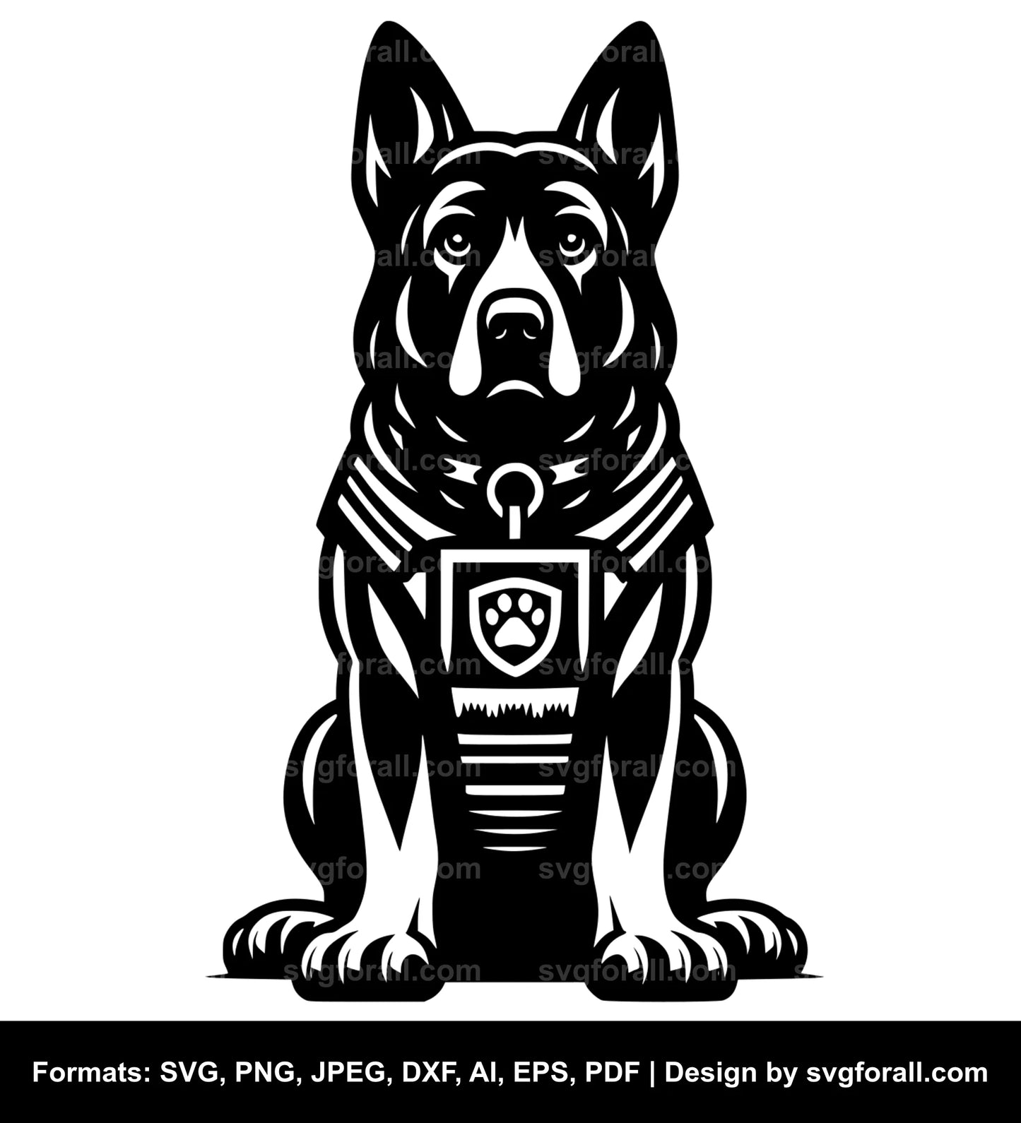 Guard Dog SVG Vector