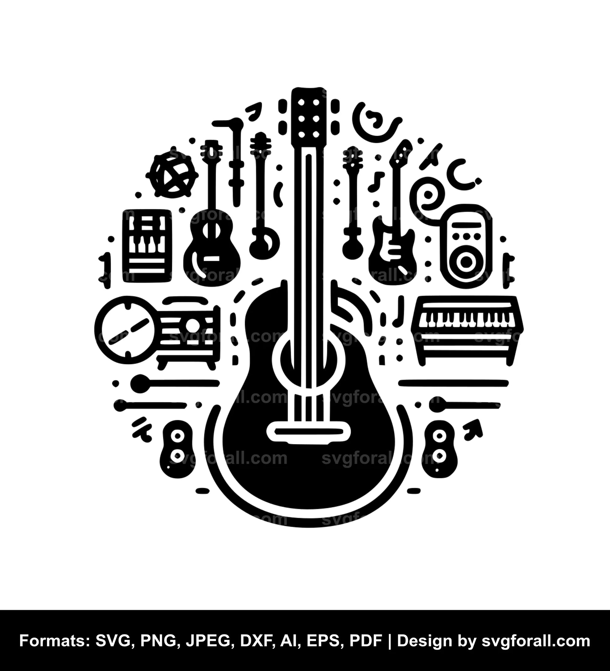 Guitar SVG Clipart