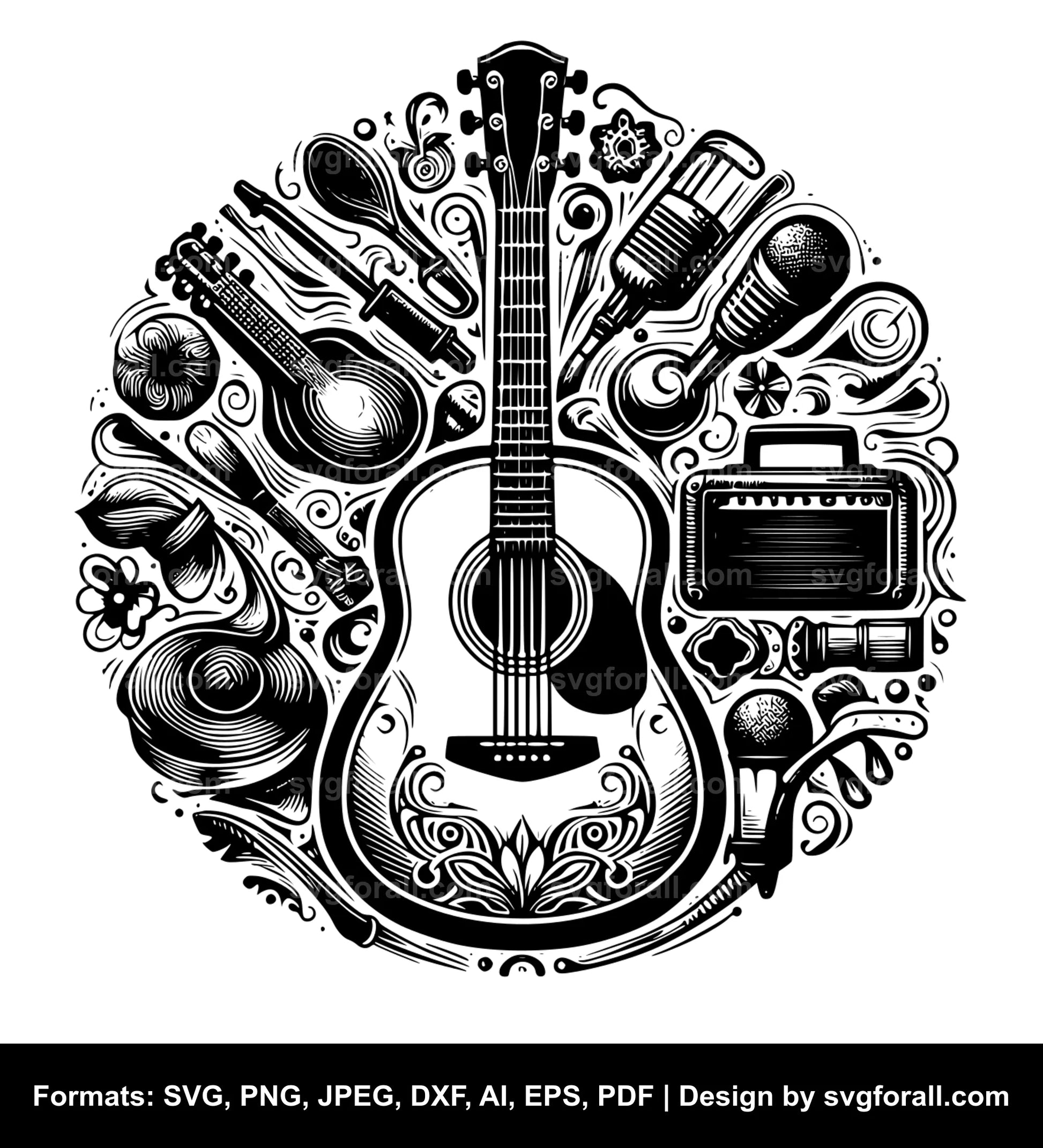 Guitar SVG PNG