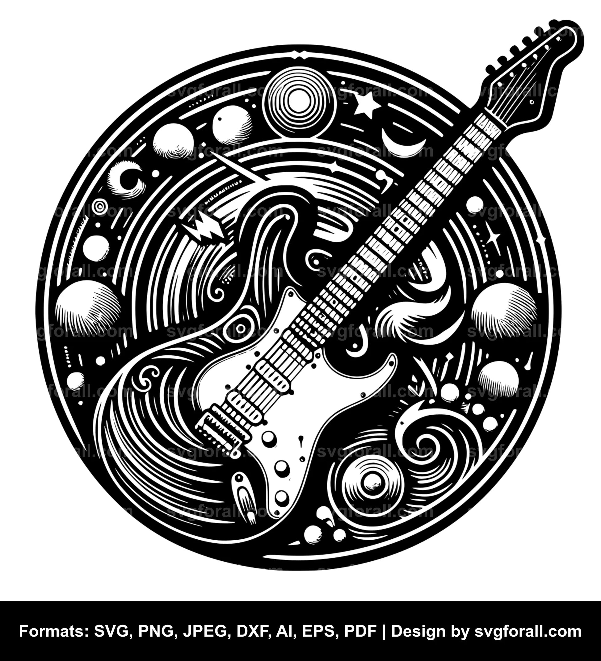 Guitar SVG PNG Image