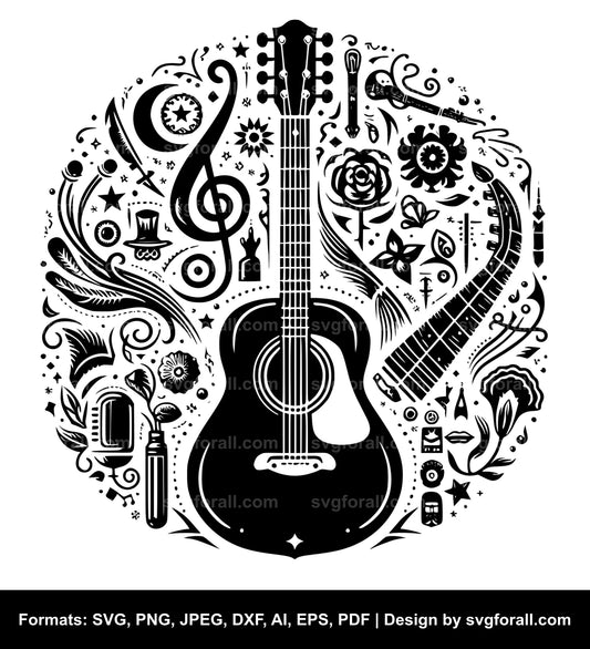 Guitar SVG Vector