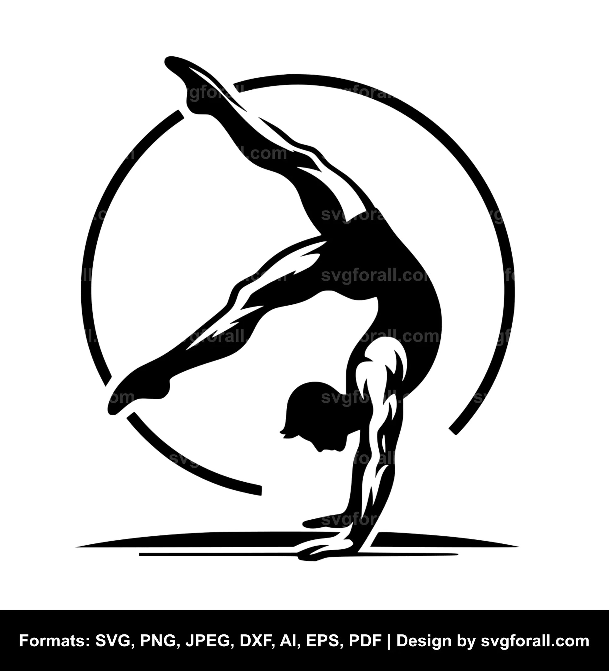 Gymnastics Black SVG