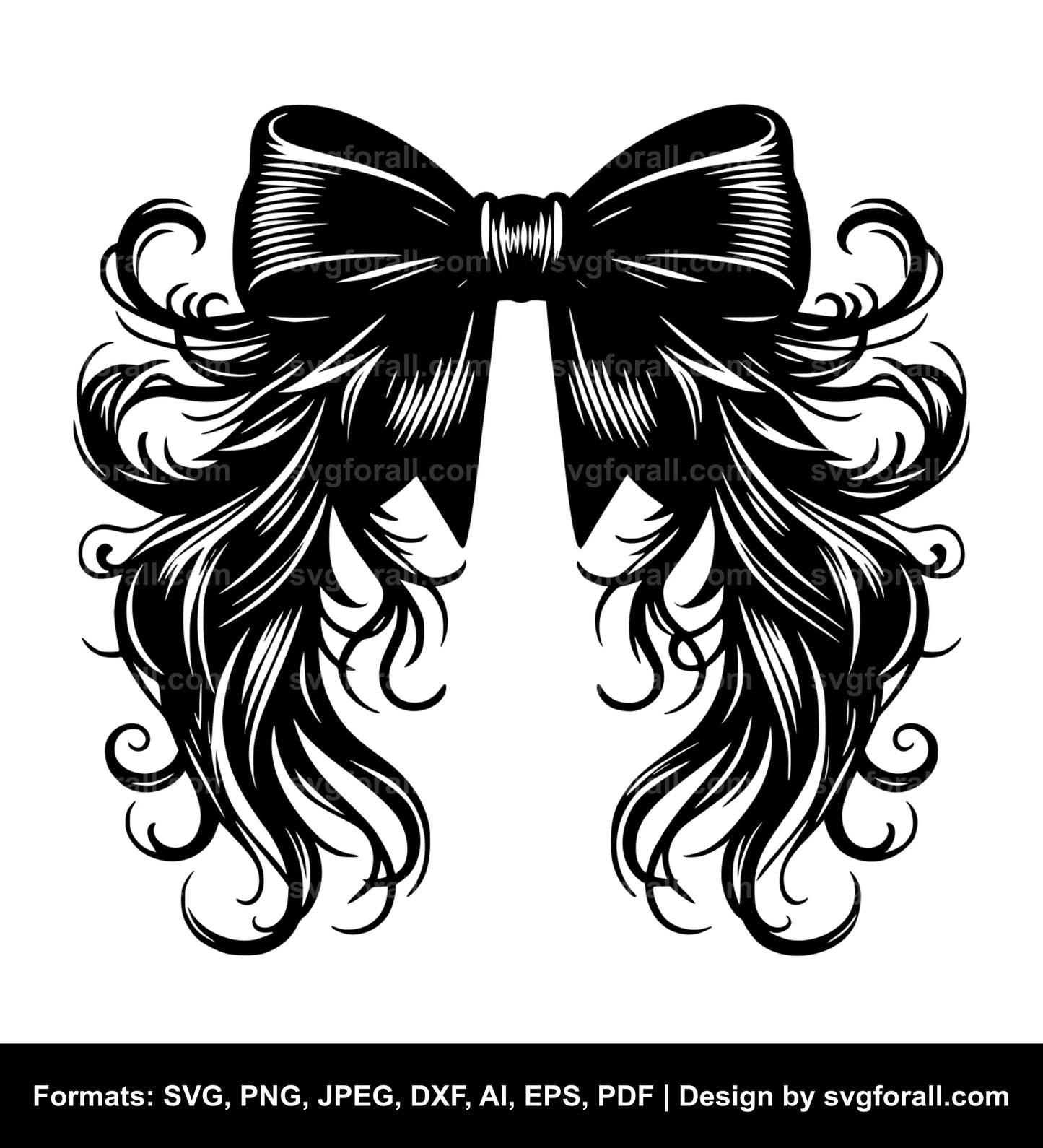 Hair Bow SVG Vector