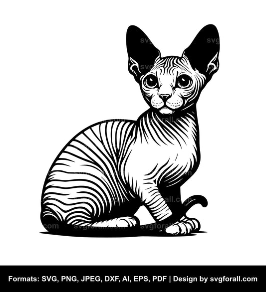 Hairless Cat Cricut SVG