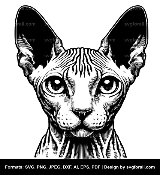 Hairless Cat SVG File