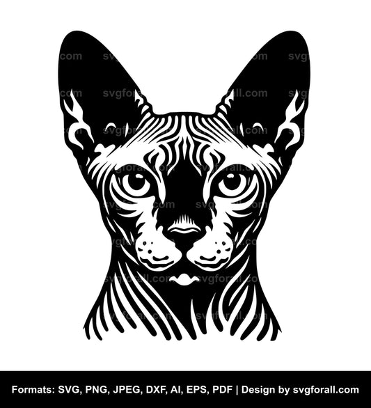 Hairless Cat SVG Vector