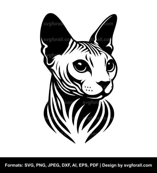 Hairless Cat Vector SVG