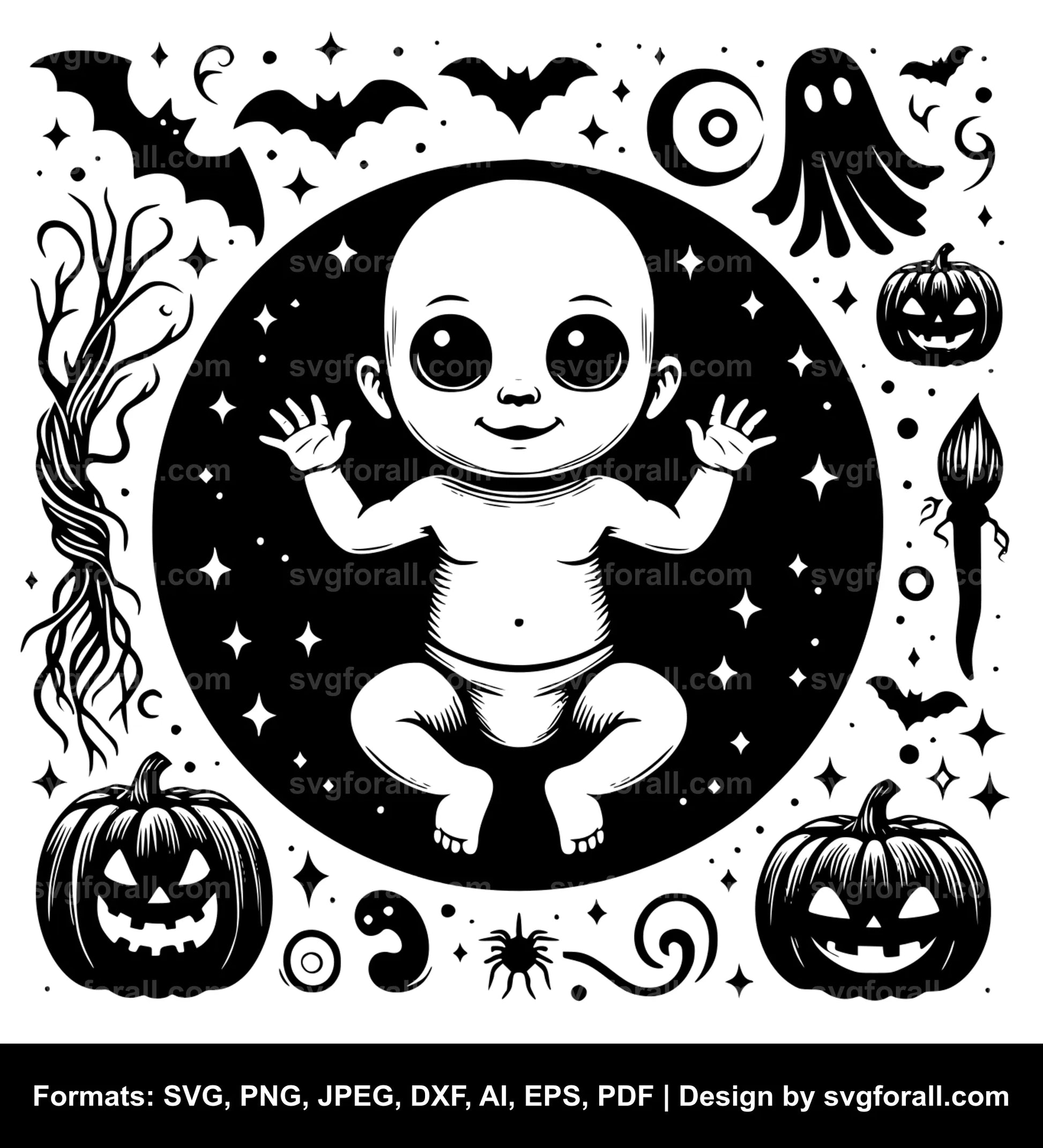 Halloween Baby SVG PNG