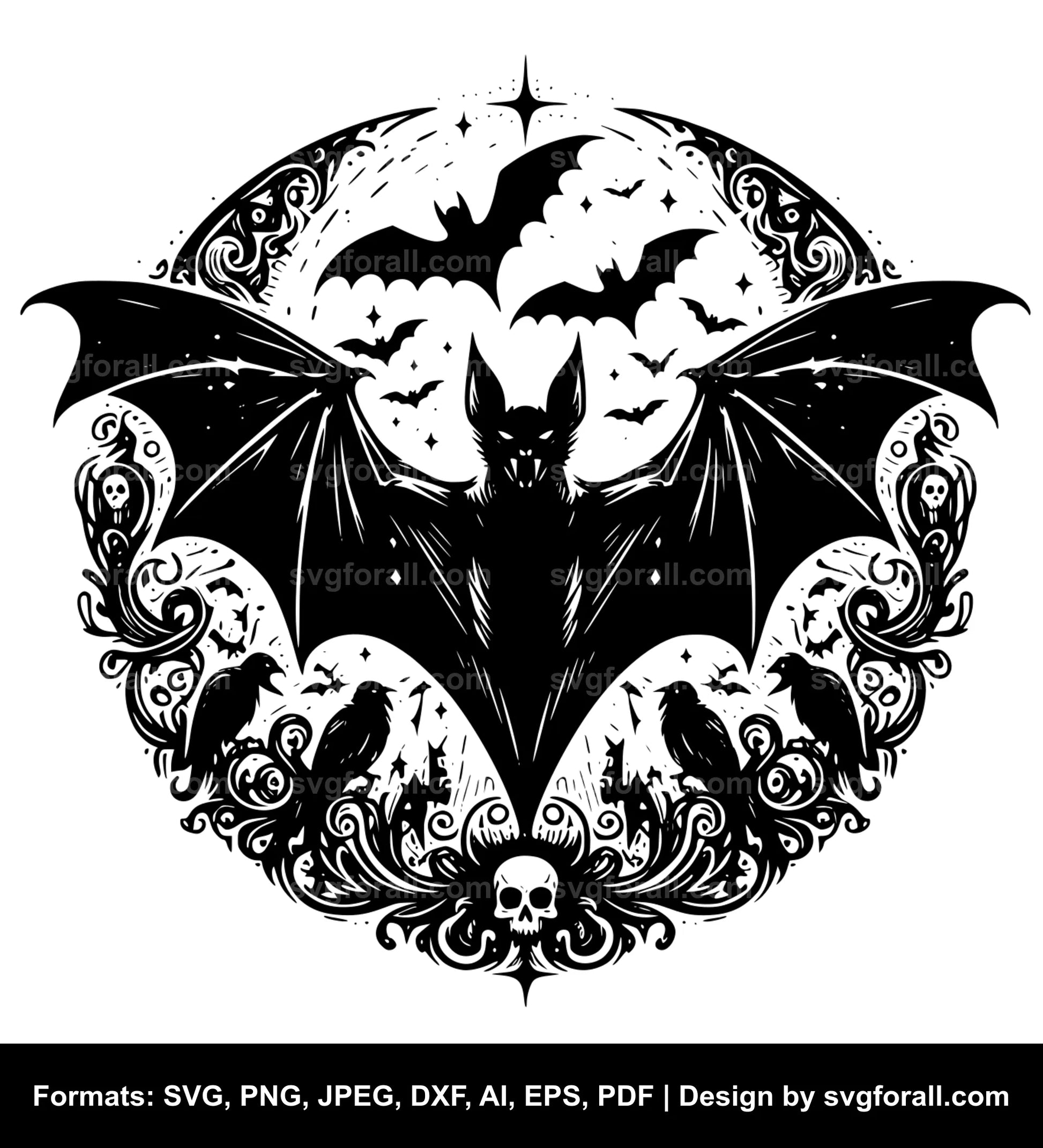 Halloween Bat SVG PNG