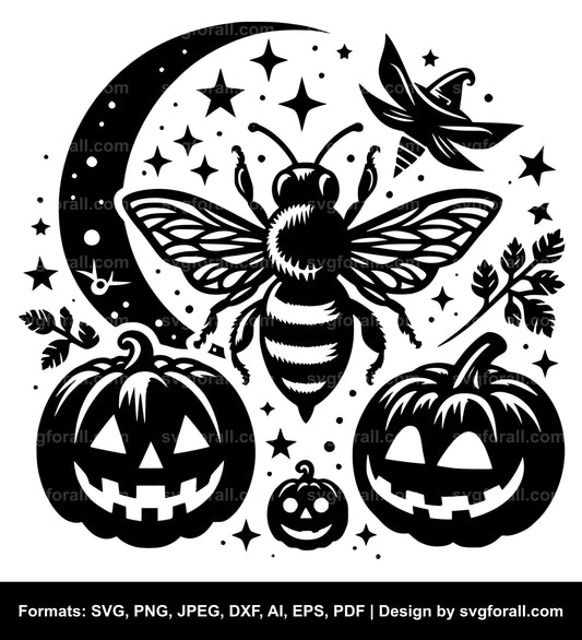 Halloween Bee SVG Design