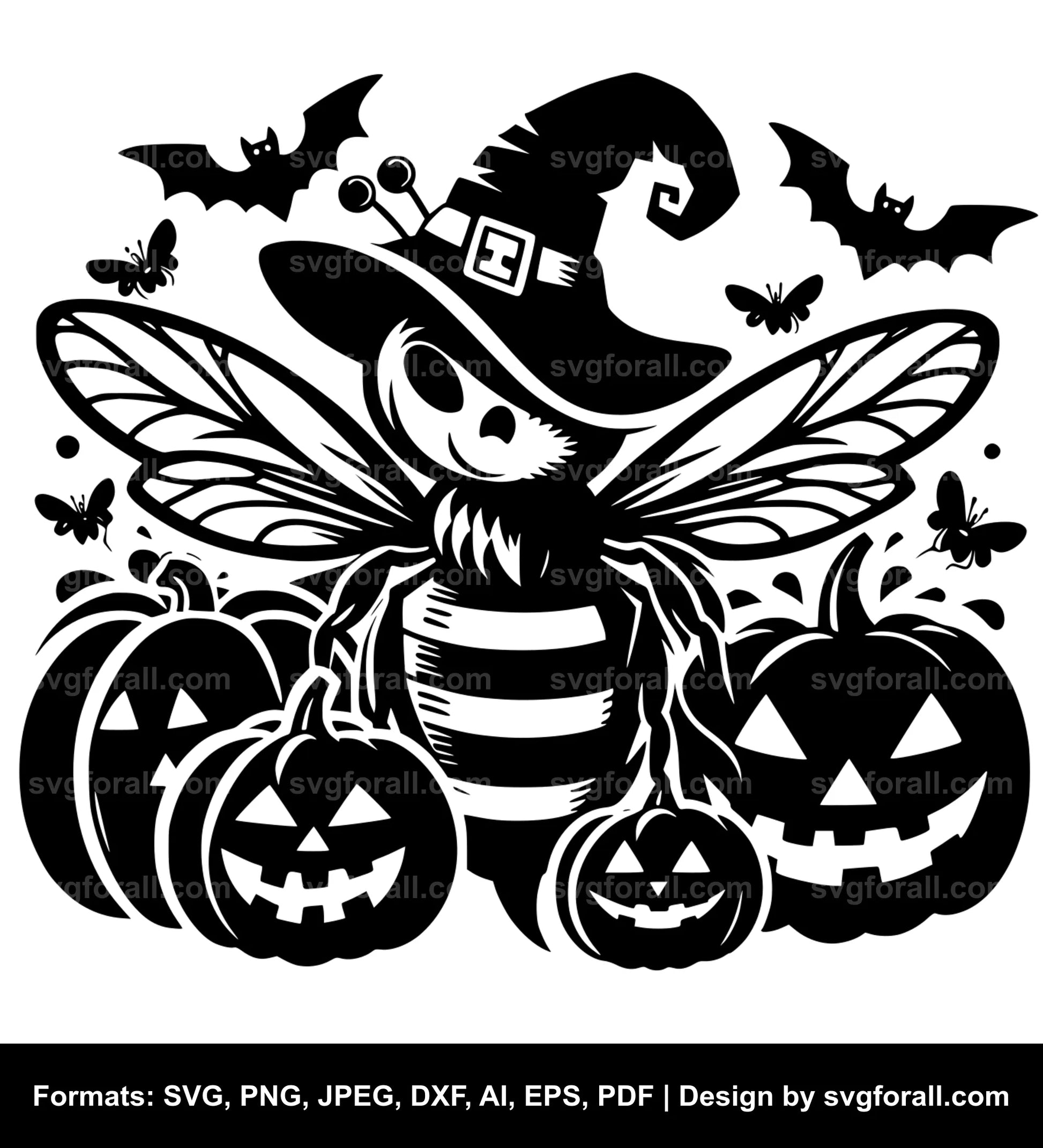 Halloween Bee SVG File