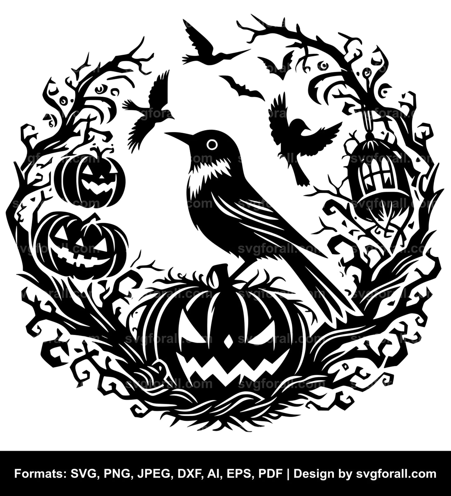 Halloween Bird SVG File