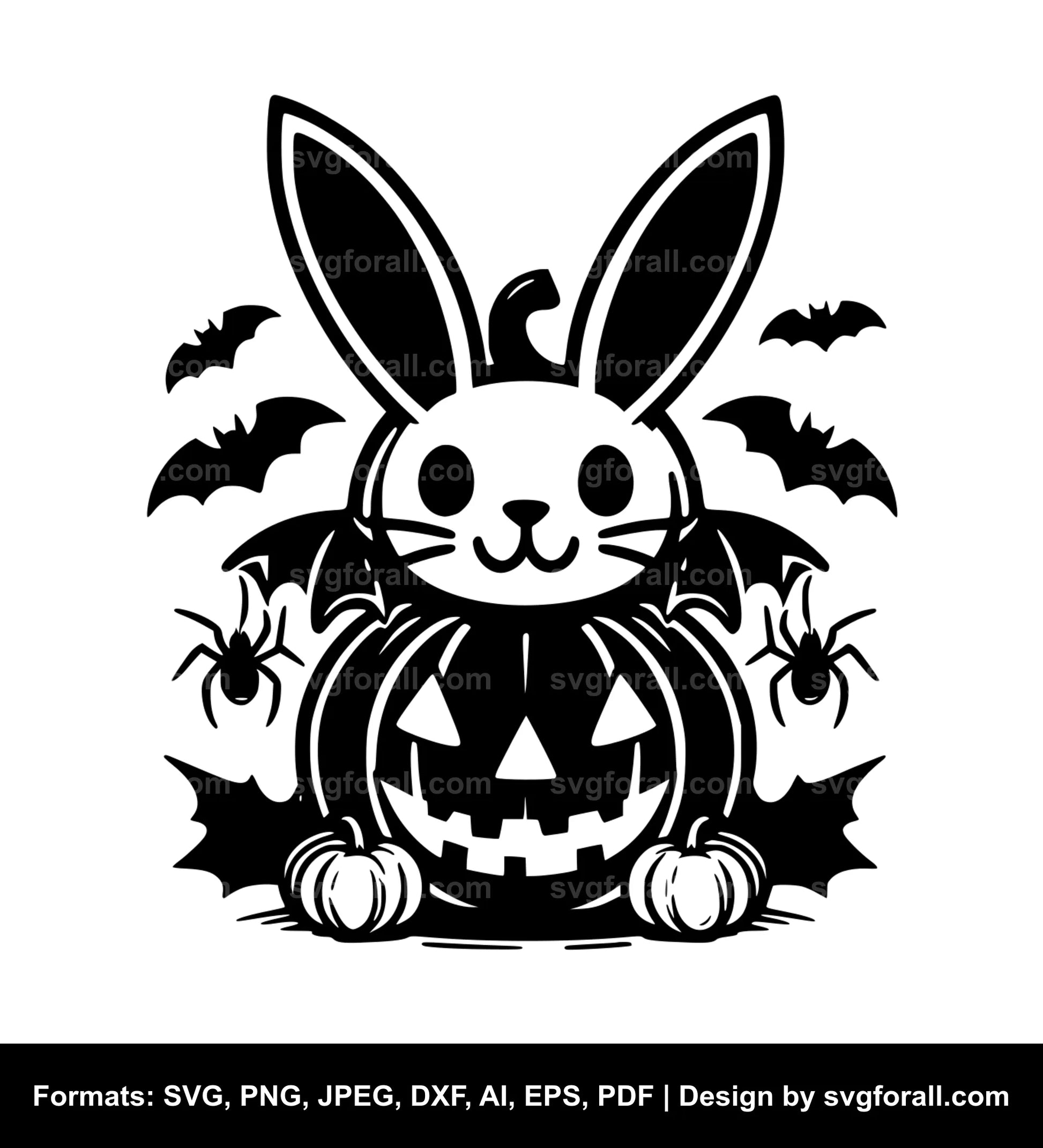 Halloween Bunny SVG Design