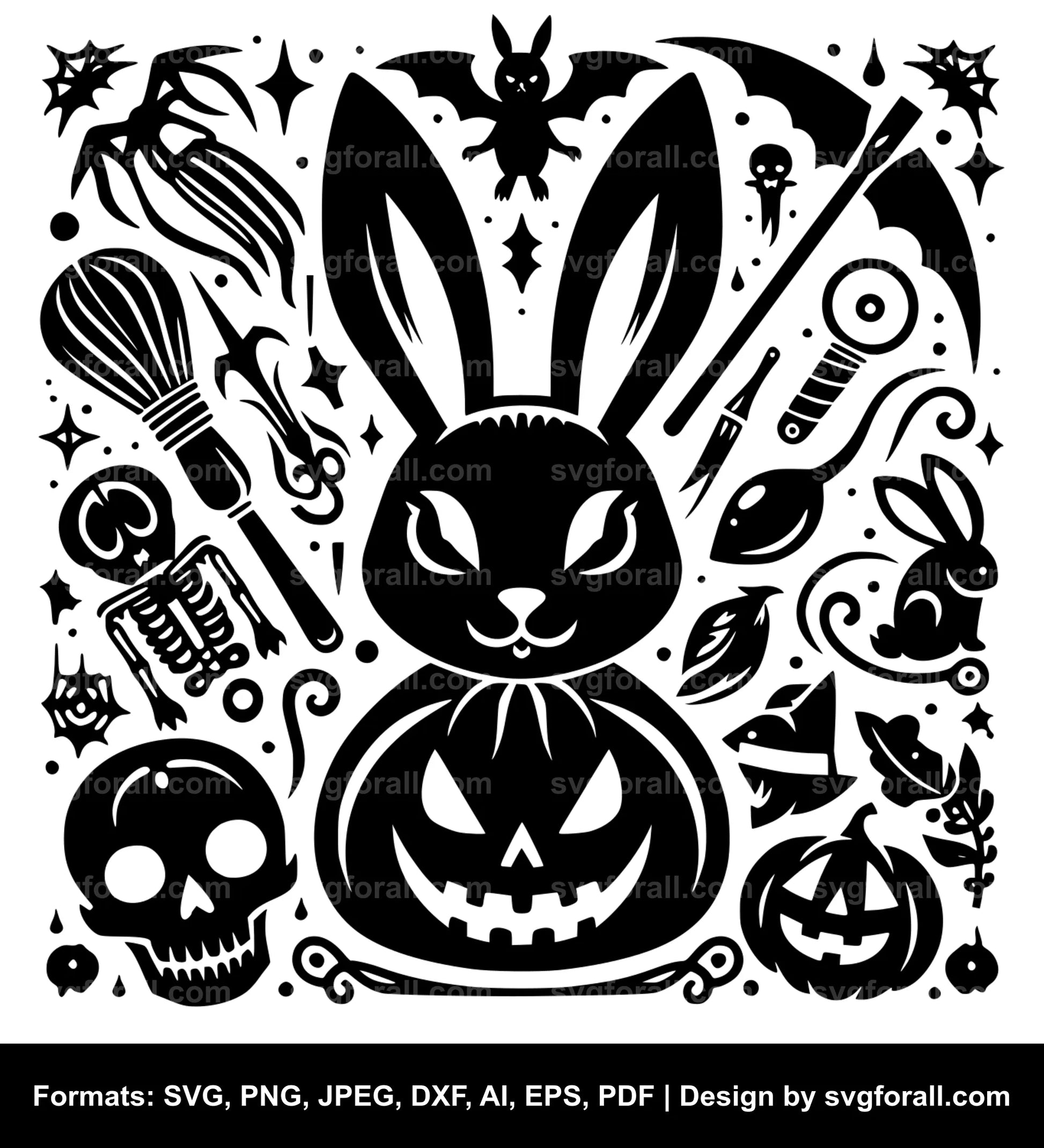 Halloween Bunny SVG PNG