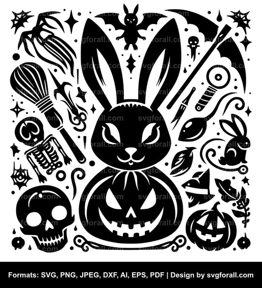 Halloween Bunny SVG PNG