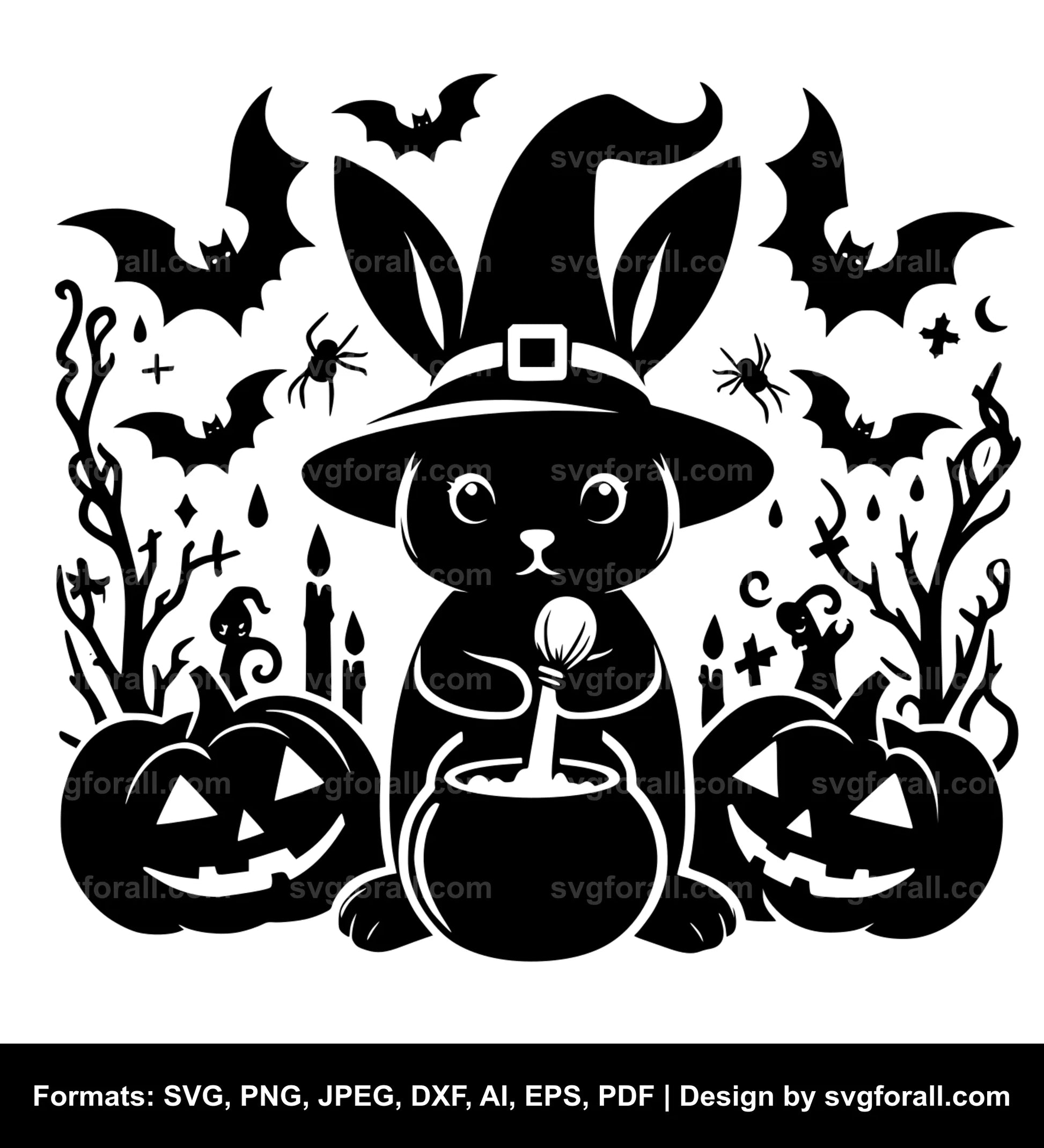 Halloween Bunny SVG Vector